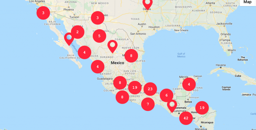 Cartographie meurtres journalistes au Mexique